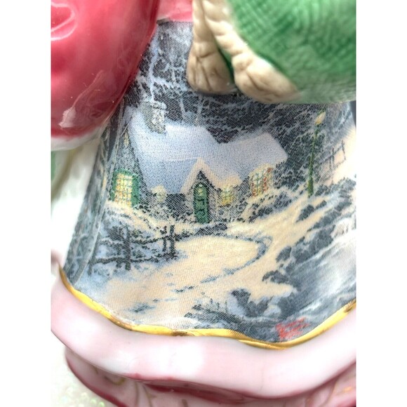Thomas Kinkade Lighted Figurine Spirit of Winter's Glow Bone China 2004 Bradford - Picture 11 of 12